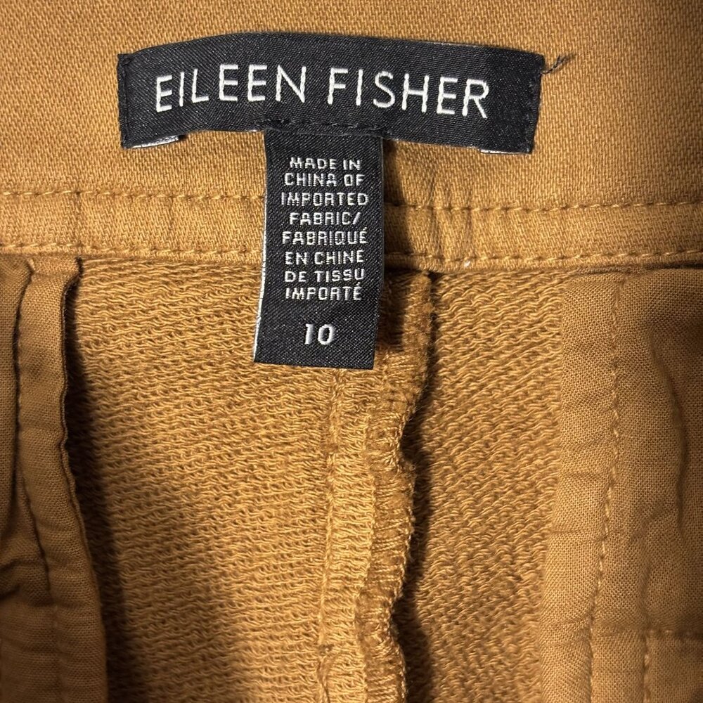 Eileen Fisher Clay Organic Cotton Straight-Leg Pants With Front Patch Pockets - Picture 5 of 14